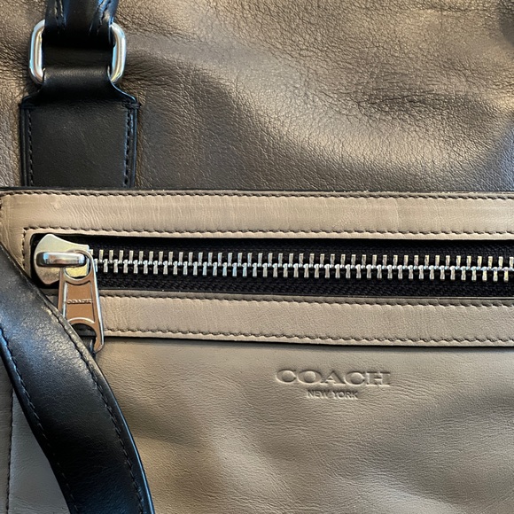 Coach Colorblock Black Leather Satchel style #19902 - Picture 2 of 6